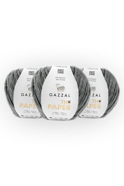 Gazzal The Paper 3 Pack Soft Paper String Πλεκτό με το χέρι, 100 Gr, 100 Mt Taka Yarn (3956)