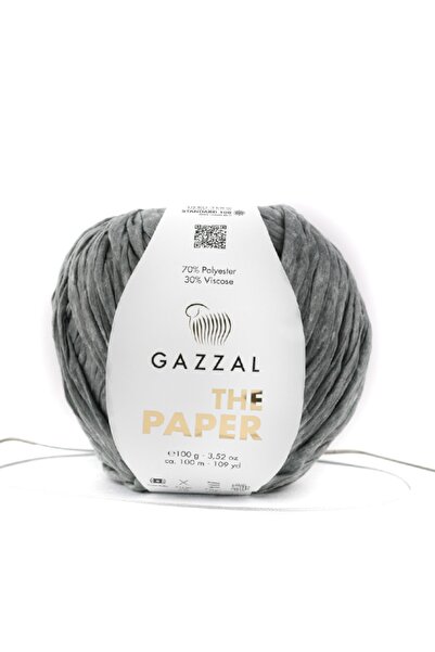 Gazzal The Paper 3'lü Paket Yumusak Kagıt Ip El Örgü Ipligi, 100 Gr, 100 Mt Taka Yarn (3956)