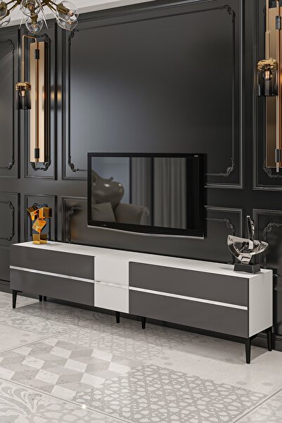 Givayo Mobilya Aragorn Tv Ünitesi 200cm Antrasit Beyaz