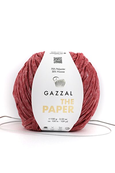 Gazzal The Paper Yumusak Kagıt Ip El Örgü Ipligi, 100 Gr, 100 Mt Taka Yarn (3...
