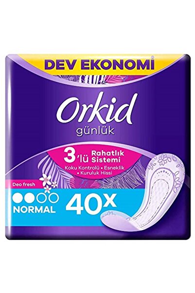 Orkid Günlük Ped Deofresh Normal Ekonomik Paket 40 Ped