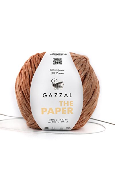 Gazzal Ață de hârtie moale pentru tricotat manual, 100 gr, 100 Mt Taka Yarn (...