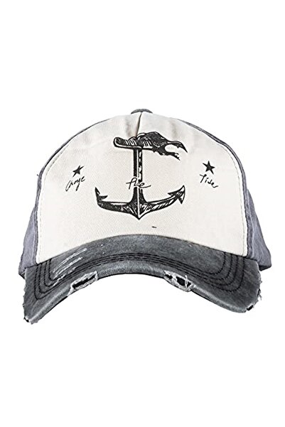 PERLOTUS Sailor Anchor Antique Fisherman Sailor Hat Gray
