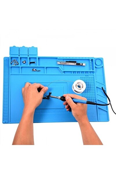 Genel Markalar S160 Büyük Telefon Tamir Pedi Isıya Dayanıklı Silikon Mıknatıslı Anti Statik Kokusuz Tamir Pedi