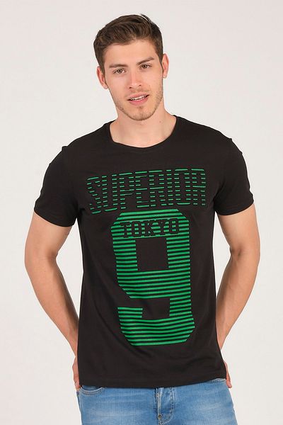Mascarano 100% Cotton Embossed Printed Crew Neck Men's T-shirt