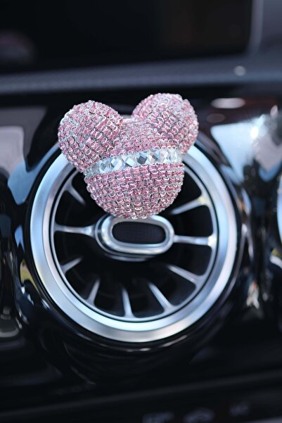 TASARIM ARABAM ATİKE ELİF AKIN Panda Koku Pembe Taş & Gümüş Baget Taş Oto Kli...