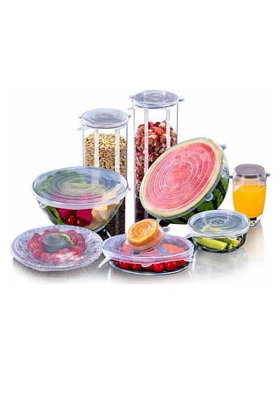 SARFEX 12-Piece Silicone Stretch Lid Protecting Freshness Food Fruit Bowl Pot Bpa Free