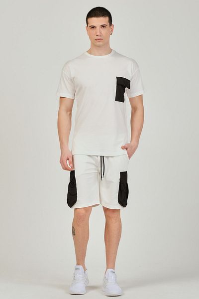 Mascarano Pantaloni scurți pentru bărbați Set de trening cu buzunar pentru tricou