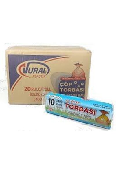 Vural Çöp Torbası 400 gr 80x110 ( 20 Rulo) Mavi