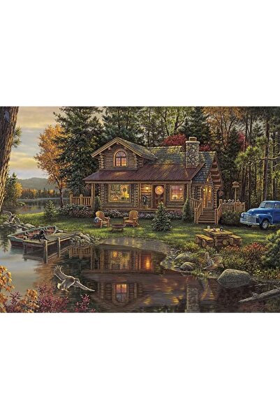 Genel Markalar Barış Nehri Yakınları Çerçeveli 60x75 Sayılarla Boyama Hobi Seti