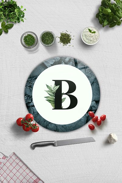 Decorita Glass Cutting Board - Glass Cutting Board |   Letter Design |   B |   Diameter32Cm