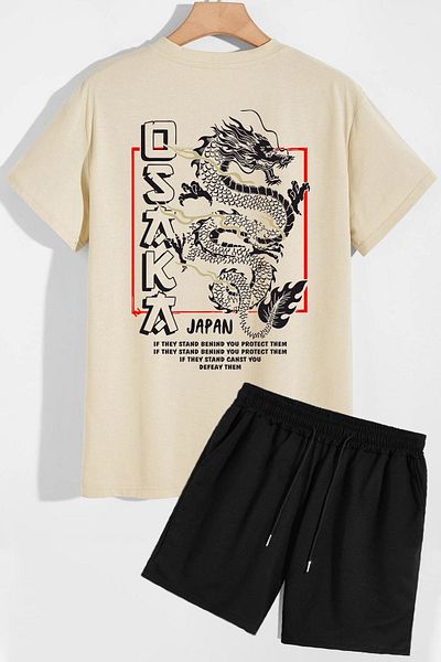 Trend Sizde Unisex Osaka Shorts T-shirt Tracksuit Set