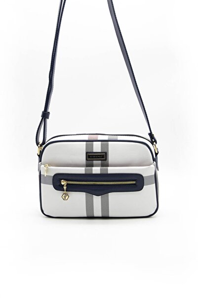 Silver Polo حقيبة كروس للنساء / البنات 491-39134 حقيبة كروس Mk3 باللون الأبيض...