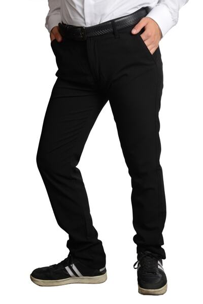 nacar çarşı Pantaloni din stofă pentru bărbați, cu picior îngust, croială sli...