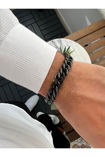 Jack Ferrero Men's Steel Color-Free Invoice Bracelet