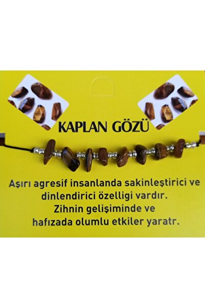 Berra Sifa Natural Stone Adjustable Tiger Eye Stone Bracelet