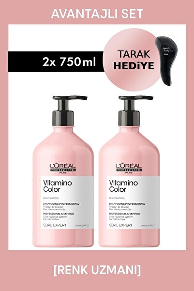 L'oreal Professionnel Serie Expert Vitamino Color Renk Koruyucu Şampuan 750 ml X2