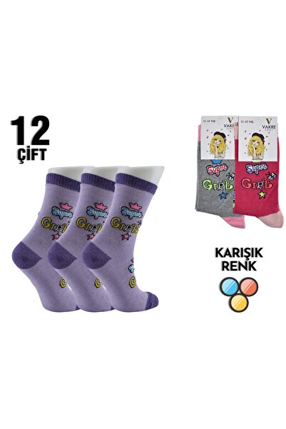 YUENTA Vakre Сезонни момичешки чорапи, 12 броя в опаковка