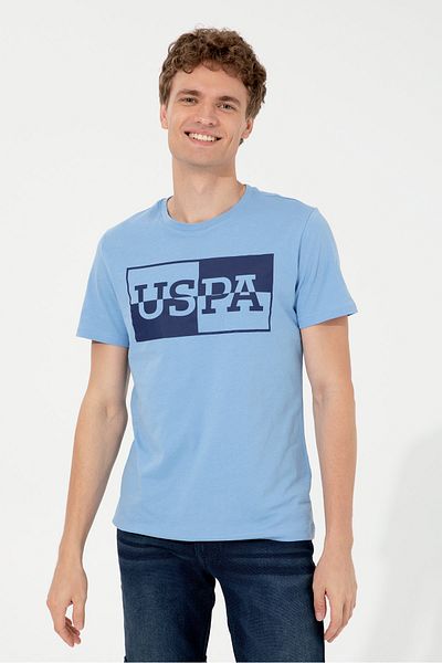 U.S. Polo Assn. Μπλε ανδρικό μπλουζάκι