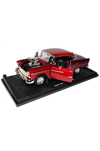 Motor Max Motormax 1955 Chevrolet Bel Air Hard Top Bordo 1:18 Model Araç