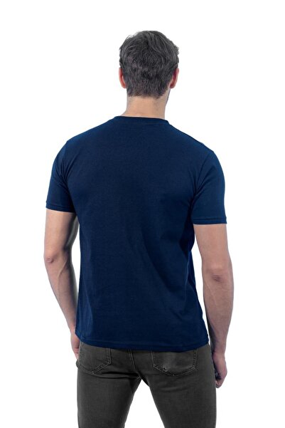 Şensel V-подібний виріз, синій -113e245- Футболка, T-shirt, з короткими рукавами