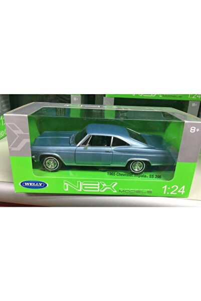 WELLY 1965 Chevrolet Impala Ss 396 Mavi 1/24 Model Araba