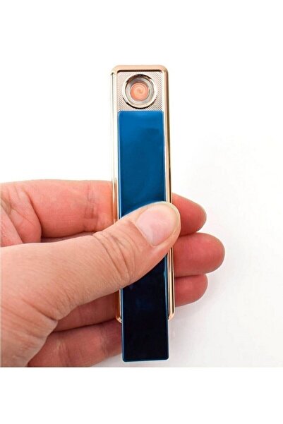 Genel Markalar Elektronik Dokunmatik Alevsiz Şarjlı Blue Çakmak