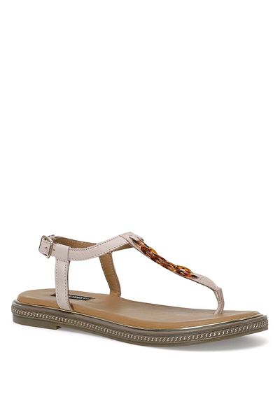 Nine West Bombu 2fx Cream Women's Flat Sandals