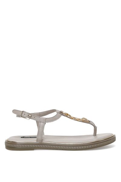 Nine West Bombu 2fx Kırık Beyaz Kadın Düz Sandalet