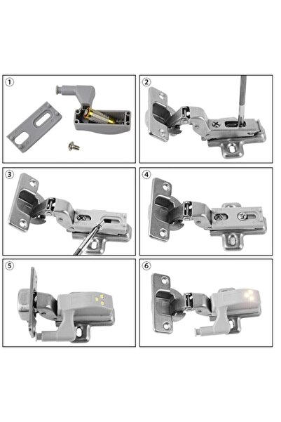 Dream Plus 10 Adet Gardrop Mutfak Dolap Içi Sensörlü Led Işık Aydınlatma Menteşe Üstü Enerji Tasarruf Lamba