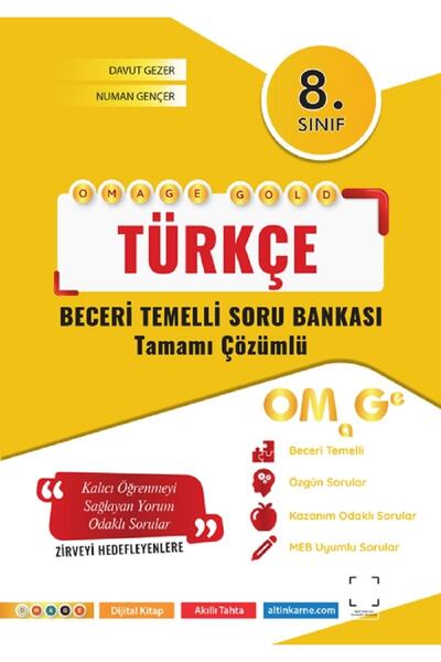 Omage Yayınları 8. Sınıf  Gold Türkçe Soru Bankası
