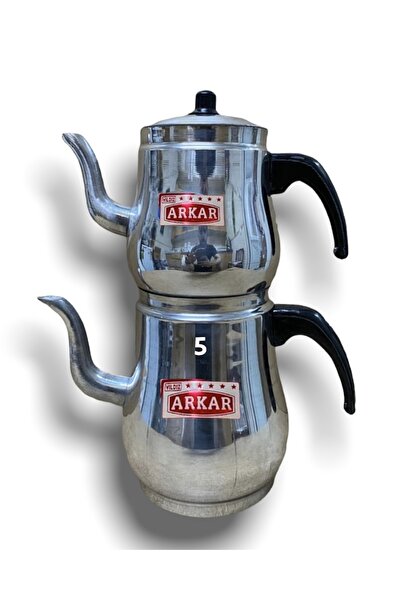 YILDIZ ARKAR Alüminyum Çaydanlık Klasik Model Maxi Boy No 5 (TOPLAM 3.50 LİTRE)