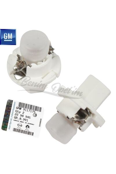 GM Beyaz Buzlu Dipsiz Ampul 12v/1.5w Orjineldir Sarı Işık Verir Astra G, Zafira A, Corsa C, Meriva