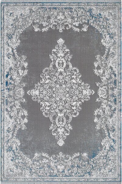 ATLAS HALI Aster Aq03a Gri Mavi Modern Desen Halı