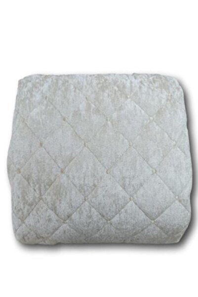 Firuze 3 Parça Jakar Desenli Kadife Çift Kişilik Yatak Örtüsü Takımı Mia Kapucuno