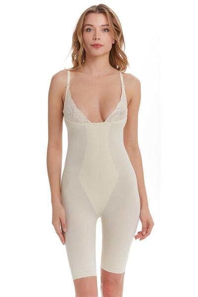 TEN Long Corset with Lace Chest / Can Be Worn All Day /