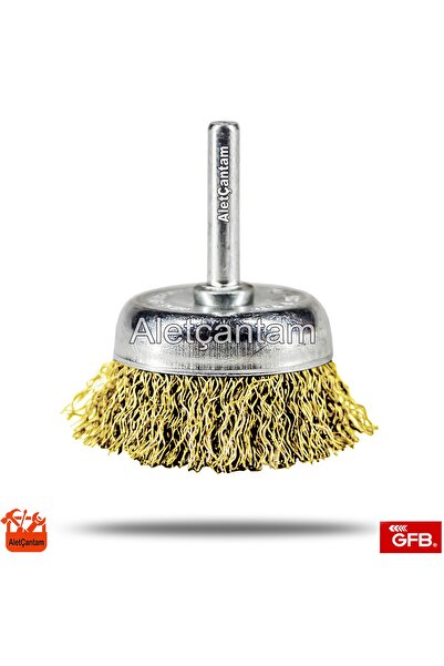 GFB Matkap Tel Fırça Pimli Çanak Fırça 50mm
