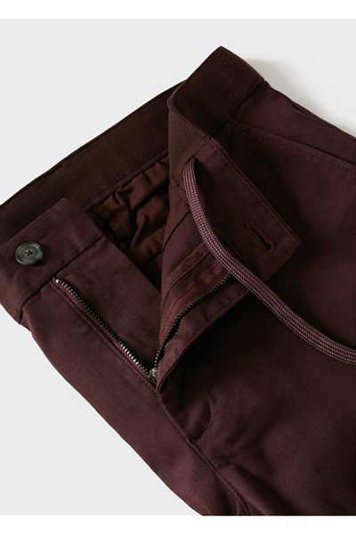 MANGO Man Tapered Cut Cotton Short Leg Trousers