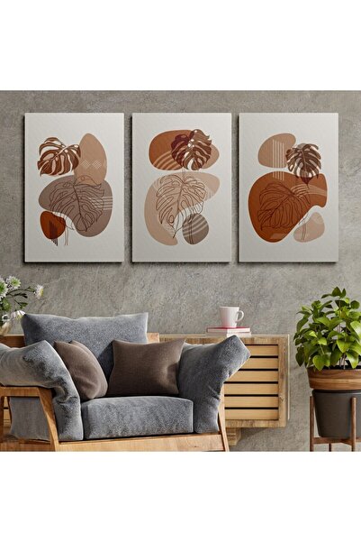 HOMEPACK Kanvas Duvar Tablosu 3'lü Canvas Tablo Seti Hp120
