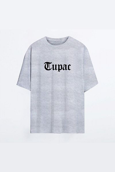 Tonny Mood Ανδρικό μπλουζάκι Tupac Grey Hg Oversize - T-Shirt