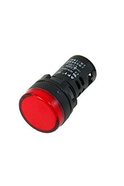 Genel Markalar Kırmızı 220v Pano Tipi Led Gösterge Işığı Yuvarlak Sinyal Lambası