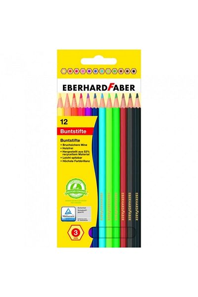 Eberhard Faber Buntstifte Dry Paint 12 Color Cardboard Box (514812)