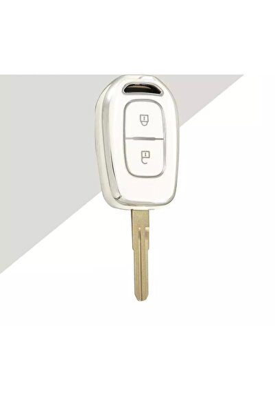 AYZ GARAGE Dacia-renault Tpu Malzeme Kırık Beyaz Anahtar Kılıfı