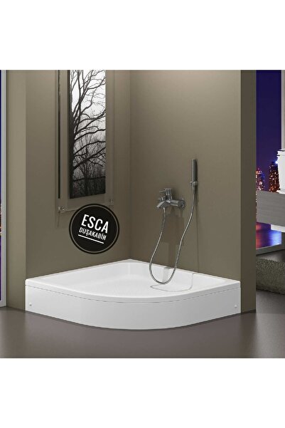 Esca 100x100 Oval Panelli Duş Teknesi H-15 Cm Yükseklik Kaliteli Sert Akrilik...