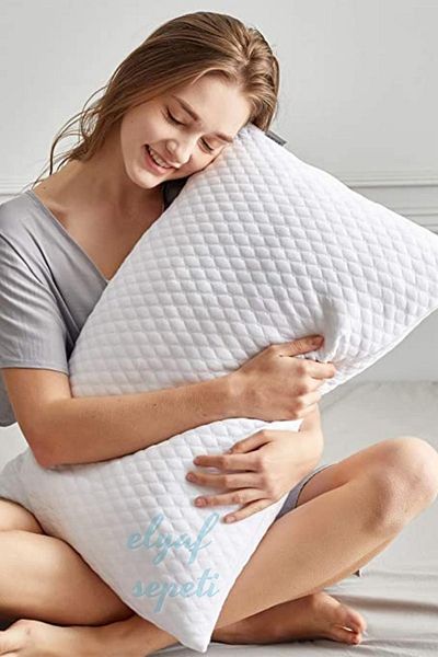 Elyaf Sepeti Visco Pillow with Premium Cover 1300 gr 50x70 Size Visco Pillow