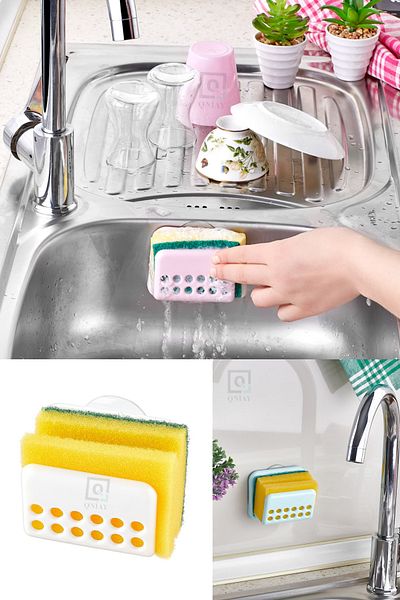 Kalsiyum Mood Suction Cup Spongematic Dish Sponge Hanger