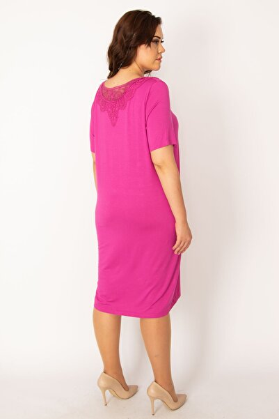 Şans Plus Size Dress - Pink - Basic