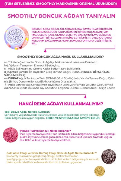 Smoothly 4 Lü Silver Kartuş Roll-on Sir Ağda+kartuş Isıtıcı+tüy Etkili Losyon+ağda Bezi