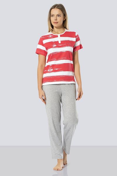TÜREN Women's Striped Pajama Set