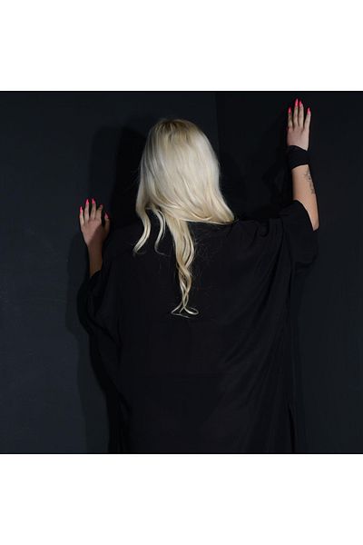 Tedz Collection Paredora - Dark Black Kimono Pareo
